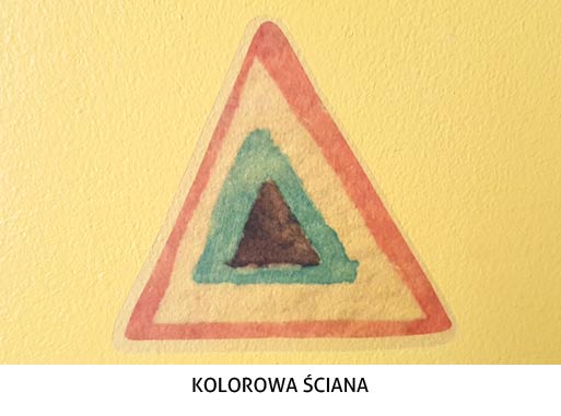 naklejka na ścianie kolorowej